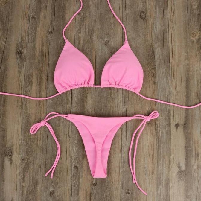 DR268 >> [NL] KUALITAS BAGUS BIKINI SET LINGERIE 1 SET CD PANTAI BERENANG POOL PARTY KOLOR BH DENGAN