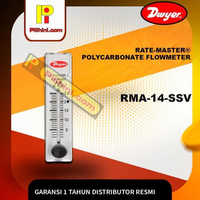 Dwyer RMA-14-SSV Rate-Master Polycarbonate Flowmeter