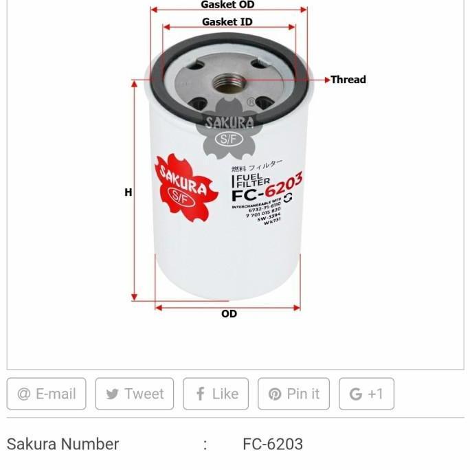 Filter Sakura FC-6203 FC6203 FC 6203