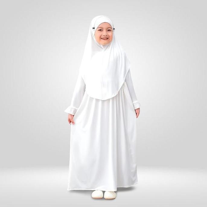 Elvia Gamis Abaya Anak Perempuan Set Hijab bahan jersey premium usia 3-12thn HS