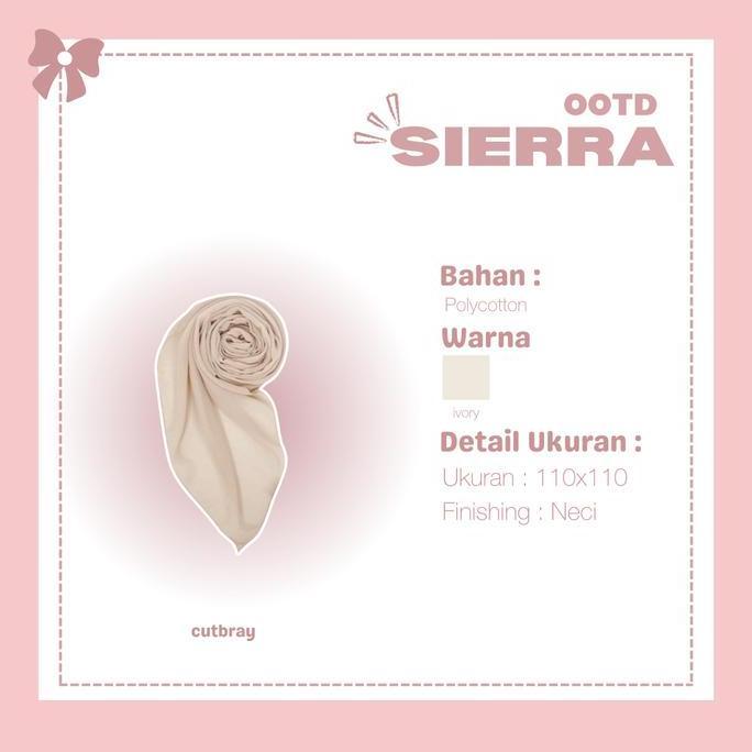 Setelan Sierra Outfit Set [ Tunik Brukat + Inner + Cutbray + Hijab ] One Set Wanita Muslim | Fashion