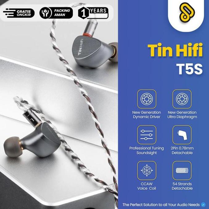 Promo Tin HIFI T5S New Generation Dynamic Driver In Ear Monitor Earphone Diskon