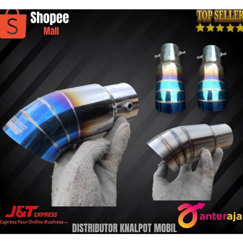 tailpipe/variasi  ujung knalpot mobil agya, ayla, jazz brio mobilio dll
