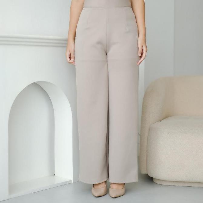 Flash Sale Nafashion.Ze - Kulot Highwaist Scuba / Loose Pants Scuba / Felicia High Waist Long Kulot 