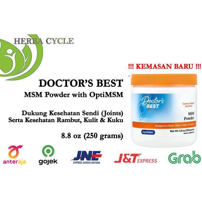 NEW Doctor Best MSM Powder OptiMSM 250g Kesehatan Sendi Dan Kulit ORI USA