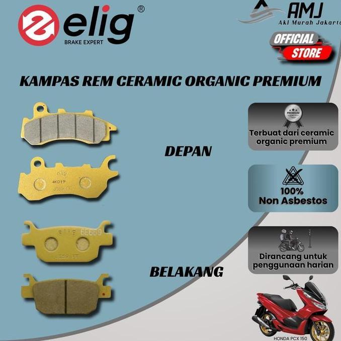 Elig Kampas Rem Depan Belakang Honda PCX 150 CBS EM164 - EM380