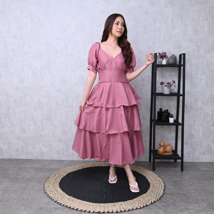 Jolie Dress | Remple Dress | Gaun Pesta | Dress Jumbo | Bigsize | Kondangan | Gaun elegant Mewah