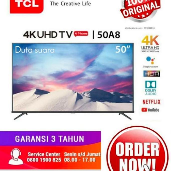 (DS) TCL LED TV 50INCH 50A8 SMART ANDROID-NETFLIX