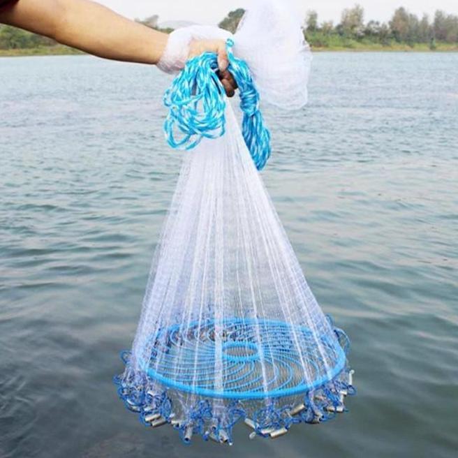 Jaring Lempar 4.2M Jala Pancing Ikan Udang Lempar Siap Pakai Throw Net