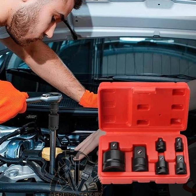 kangsutarmani6 - adaptor kunci sock 6pcs 1/4 x 3/8 x 1/2 x 3/4 mata sok set sambungan