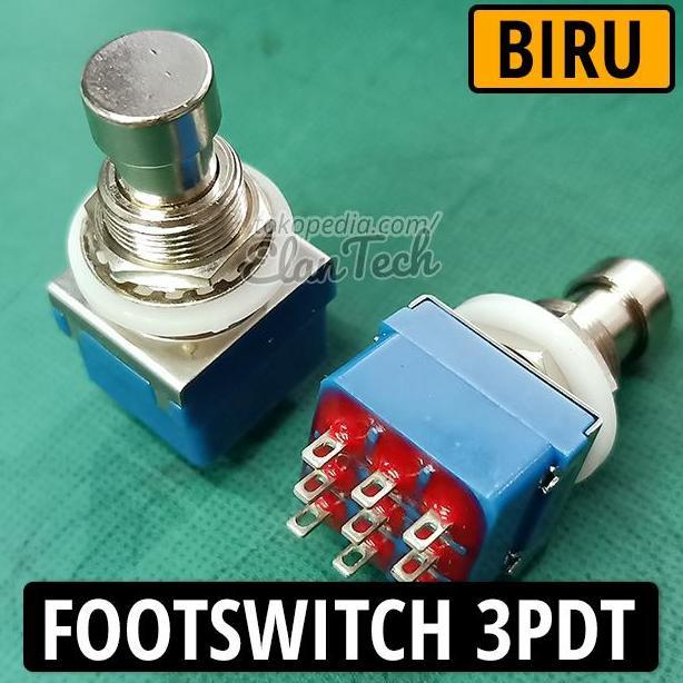 Footswitch 3PDT Saklar Injak Efek 9 pin Foot Switch Generik ElanTech