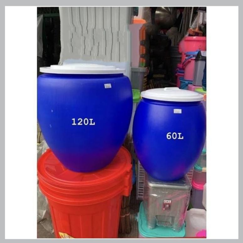 -WF- GENTONG AIR BIRU 120 LITER GREEN LEAF/TONG AIR TUTUP 120 LITER GENTONG