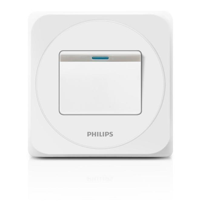 Allthebest- Saklar Hotel Saklar 2 Way Saklar Tunggal Engkel Hotel PHILIPS SIMPLY