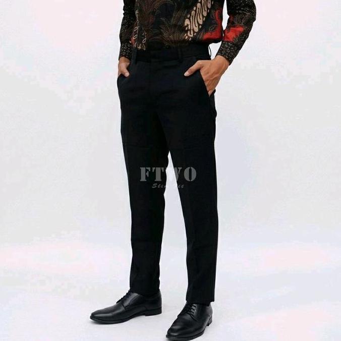 Sale Ftwo | Celana Twis Tisu Formal Slimfit/ Celana Kantor Pria/ Celana Formal/ Celana Slimfit