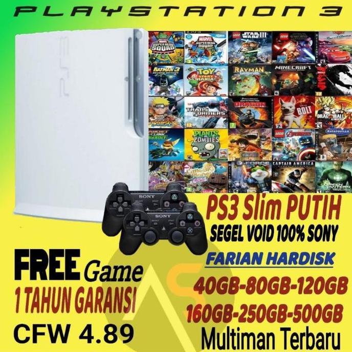 Allthebest- Ps3 Playstation 3 Slim Seri 2000X/ 3000X + Hdd 500gb/320gb/250gb/160gb
