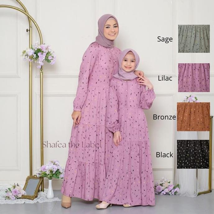 Homey Dress Shafea Ibu dan Anak Gamis Couple Ibu dan Anak Perempuan Bahan Katun Rayon Premium Dress 