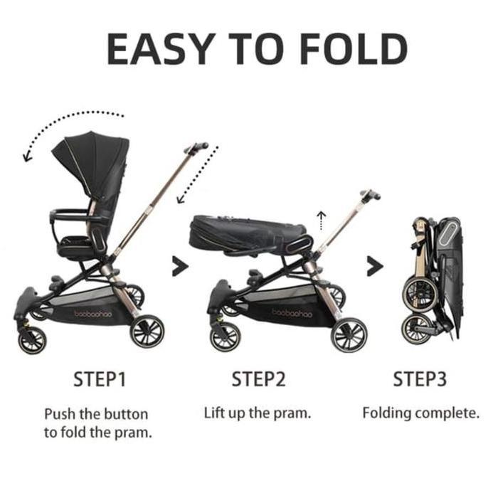 Stroller baobaohao V16 bisa dilipat Ready