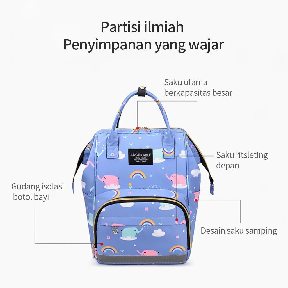 Qierra Tas Ransel Bayi Multifungsi Tas Asi Cooler Bag Diaper Bag