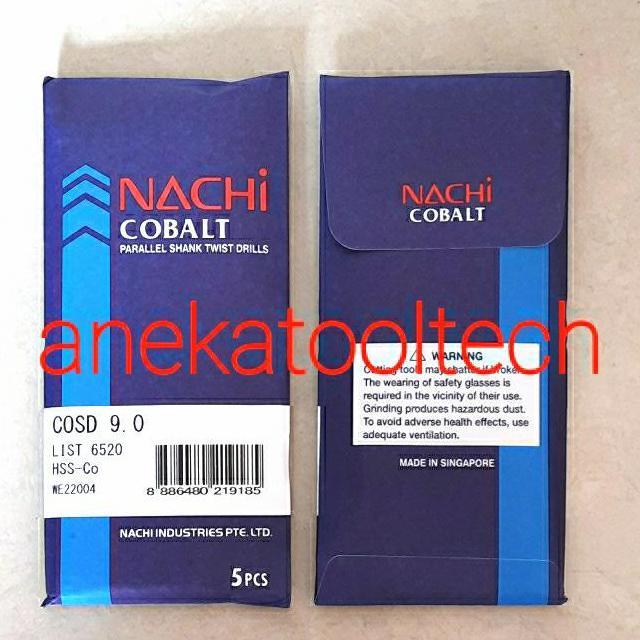 MATA BOR HSS COBALT 9mm NACHI | Twist drill NACHI 9mm HSS COBALT