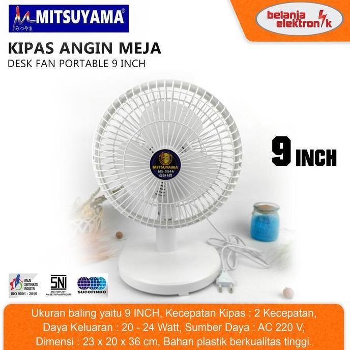ROSOGENDEM11 - KIPAS ANGIN MEJA MITSUYAMA MS-5544 DESK FAN SERIES 9 INCH MS 5544