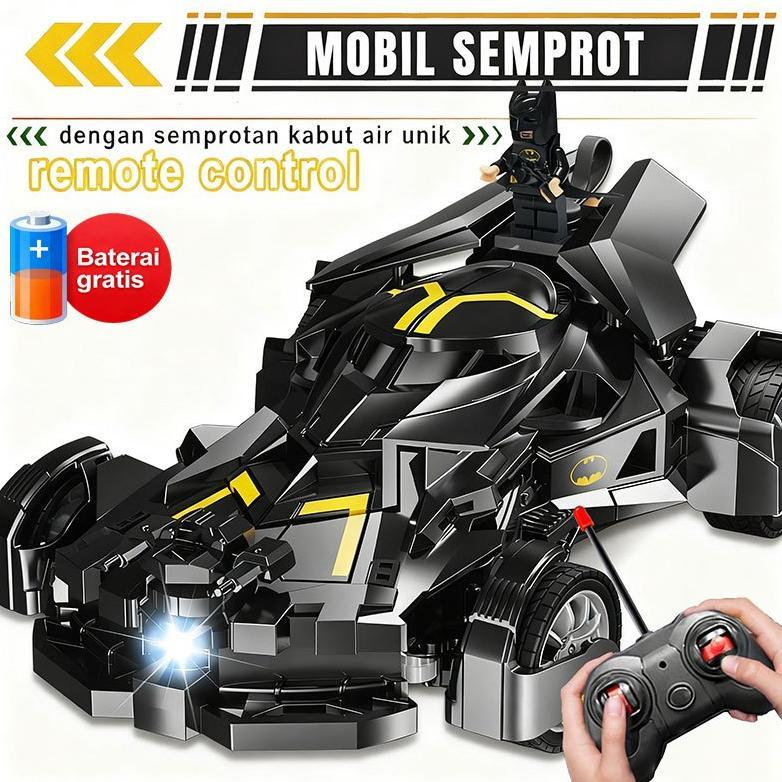 New Deals Bobo Mobil Batman Remote Control Rc Sedan Formula Semprotan Lampu High Speed Rc Car Mainan