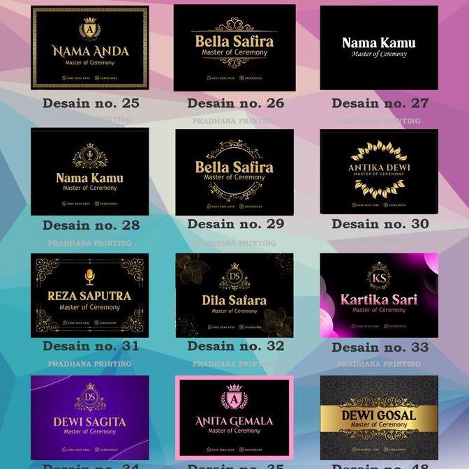 CUE CARD MC HARDCOVER LAMINASI WATERPROOF CUSTOM DESAIN murah