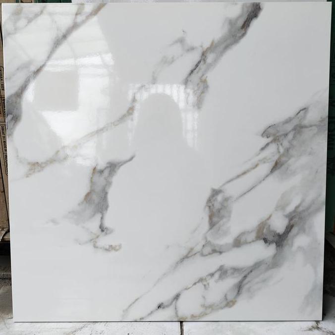 KERAMIK 60X60 PUTIH MOTIF MARMER ISI 4 ( 1DUS 1.44M) murah