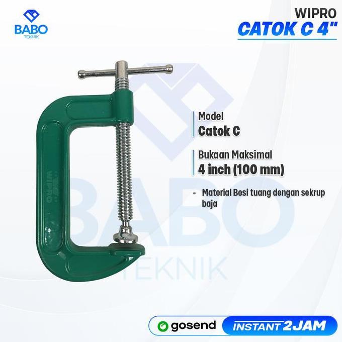 Catok Clamp C Wipro 4in Klem C Wipro 4 inch