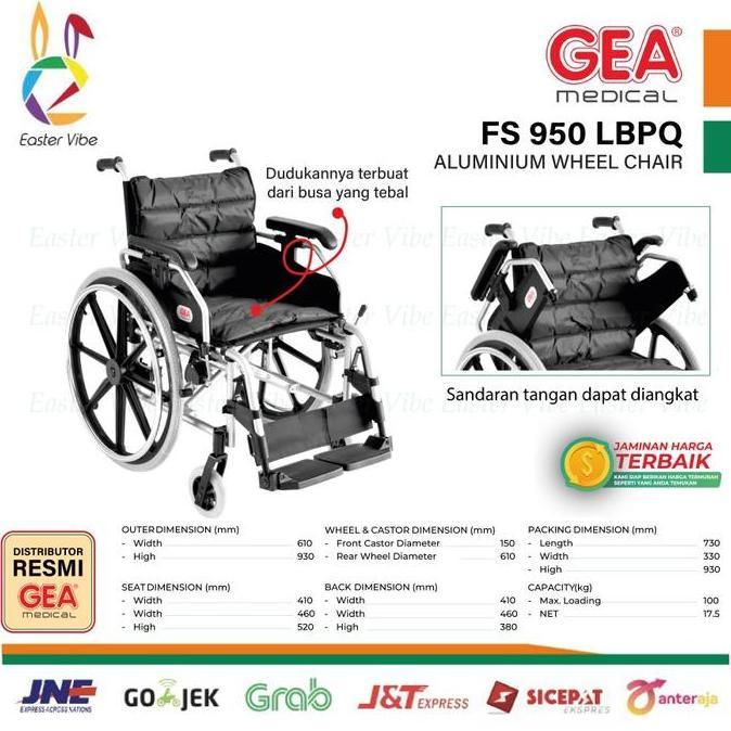 GEA FS 950 LBPQ KURSI RODA ALUMINIUM