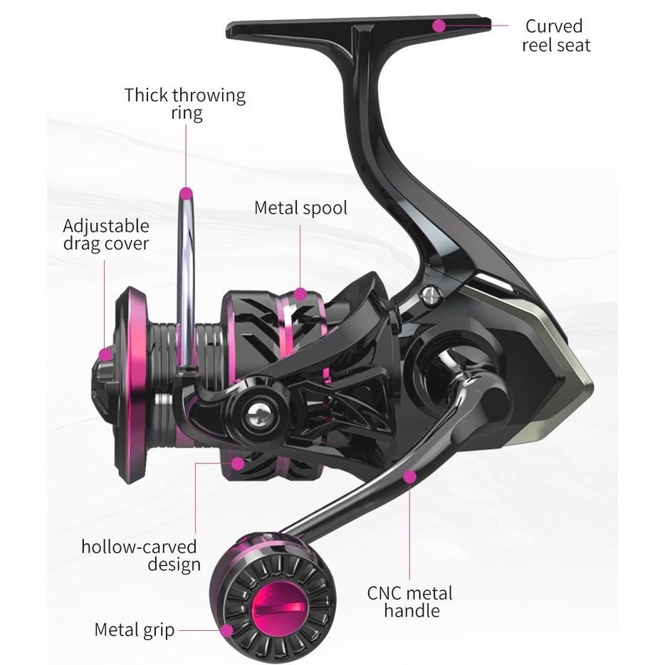 BESTPROMO reel Daido WUTOSHU REEL PANCING METAL HB 2000 3000 4000 6000 7000 12BB MAX DRAG 30KG Daido