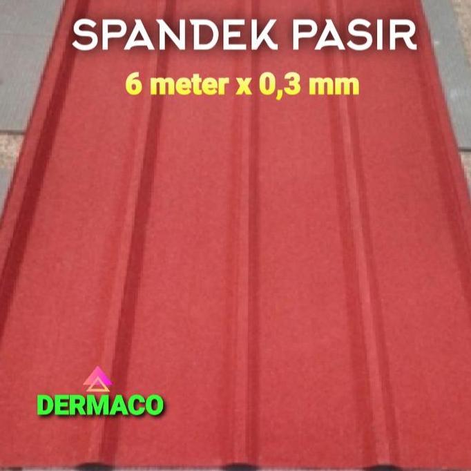 SPANDEK PASIR 6 meter x 0,3 mm / ROOFDECK / ATAP SPANDEK PASIR 0 murah