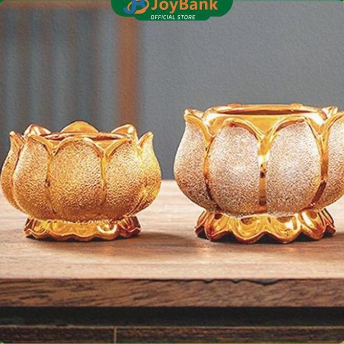 DIONAND 4"5" Hio Tempat Bakar Dupa Kuningan Emas Bentuk Lotus Fengshui Keberuntungan Untuk Rumah Hio