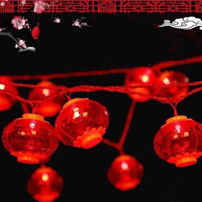 Ready Lampu lentere LED string hiasan lampu imlek / ornamen imlek / lampion imlek / lentera imlek