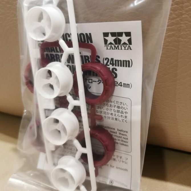 Promo Tamiya 95634 Low Friction Small Dia Narrow Tires(24Mm) & 3-Spoke Wheel Cod