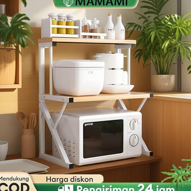 BRAGANZ Rak oven microwave Rak Bumbu Dapur Portable Oven Rak Rak Microwave Perlengkapan Multifungsi 