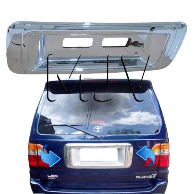 KEYMAZ ORNAMENT LIS LIST BAGASI BELAKANG PLAT NOMOR KIJANG KAPSUL CHROME