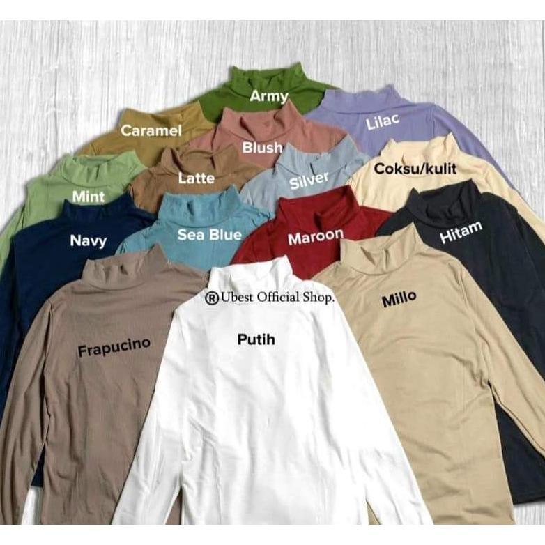 Tahan Lama Manset Badan Premium Basic Turtle Neck Kaos M L Xl Xxl Xxxl ,Manset Uniklo Leher Tinggi M