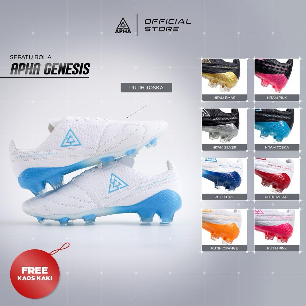 FREE ONGKIR APHA - SEPATU BOLA APHA GENESIS FG PUTIH TOSKA