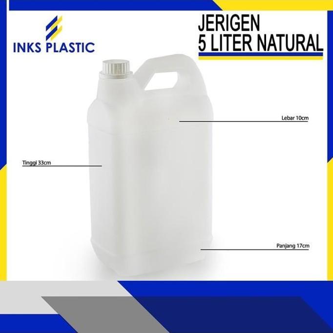 jerigen 5 liter putih natural