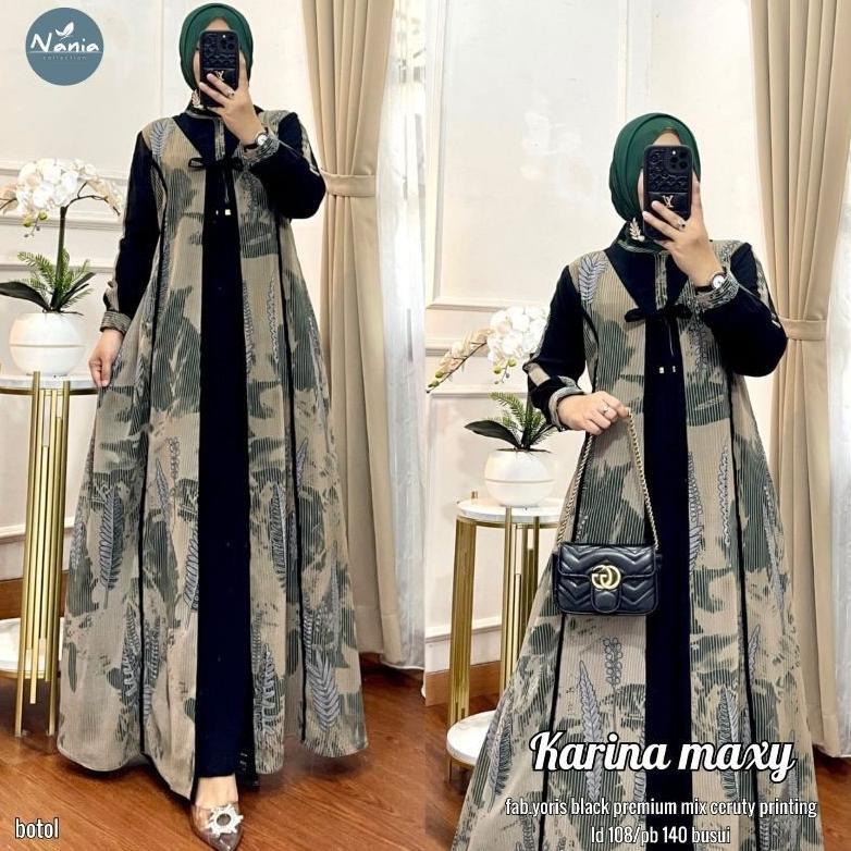 Sale Karina Maxy / Karina Dress / Gamis Karina / Standart & Jumbo (Label Madani)