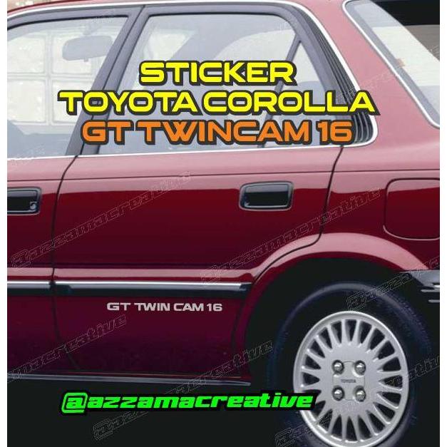 Sticker Toyota Corolla GT Twincam 16 side body