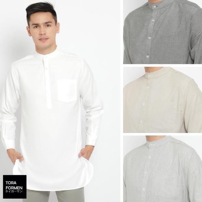 Baju Koko Kurta Pria Salman - Toraformen Lengan Panjang Premium Katun