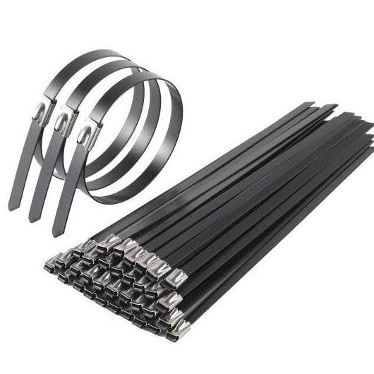 TERMURAH - Cable ties stainless PVC Coated 7.9 x 300 mm Vee Lock