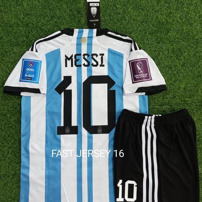 TERBARU - Jersey ARGEN KIDS ANAK Home PD QATAR 2022 COPA 2024 Grade Ori + NAMESET