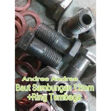 ] Baut Sambungan / Bolt Joint 12 mm + Ring Tembaga (10 set)