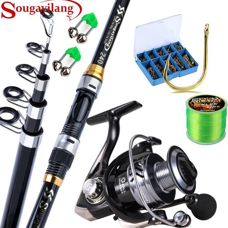Sougayilang 180-330cm Joran Full Set Pancingan 1000-6000 Reel Pancingan Set Lengkap Joran Set
