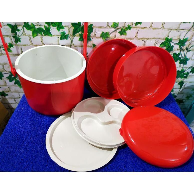 BEST DEALS RANTANG PIKNIK BESAR TAMAS JUMBO (22X35CM)/ RANTANG PLASTIK SUSUN 3 / TEMPAT MAKANAN SUSU