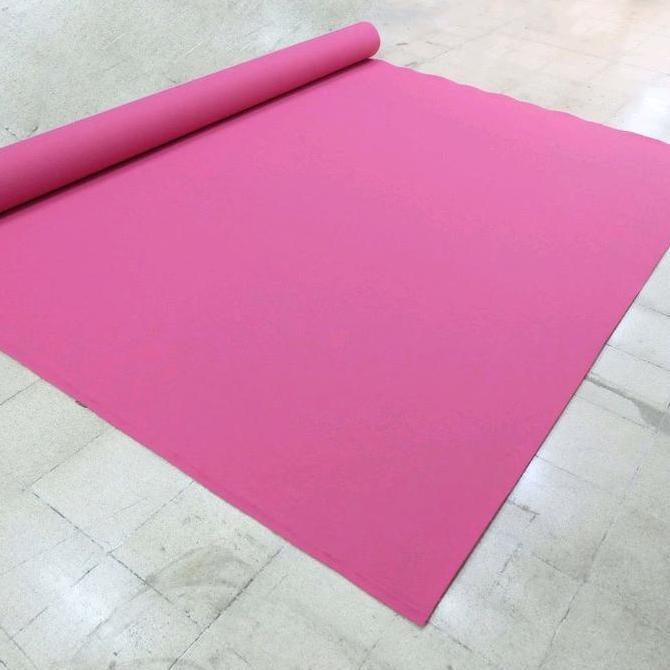 Promo Karpet Bludru Polos SARAYE PINK Meteran L2 x 1m Cocok untuk Masjid, Pameran, Rumah Diskon