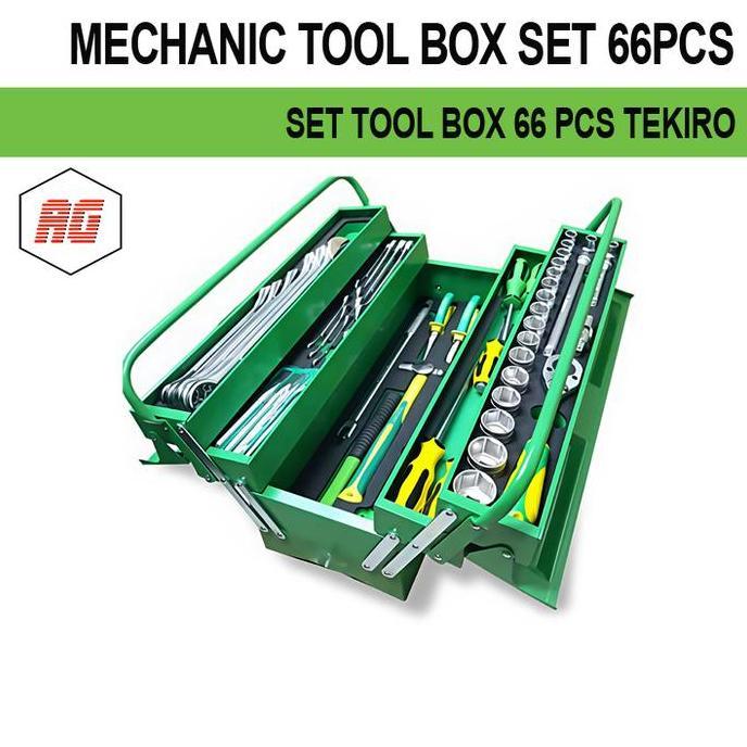 Terlaris Tekiro Paket Bengkel Tool Box Set 66 Pcs  / Tool Box Set 66 Pcs