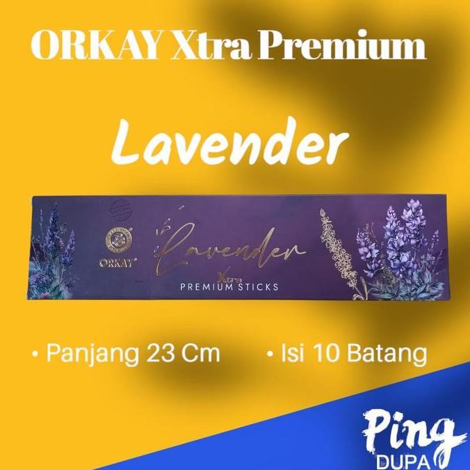 Kualitas terbaik] Dupa Lavender Xtra Series By Orkay India Isi 10 Batang Hio